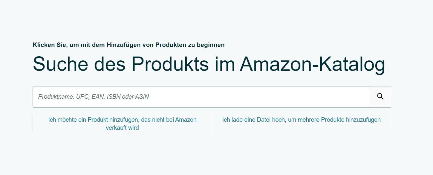 Hinzufügen neuer Produkte auf Amazon