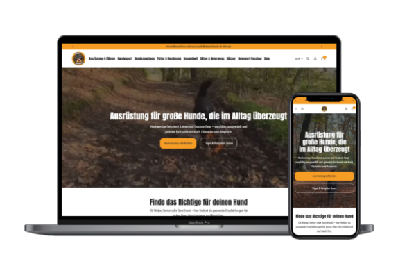 hovawart.rocks Shopify-Shop auf Desktop und Smartphone