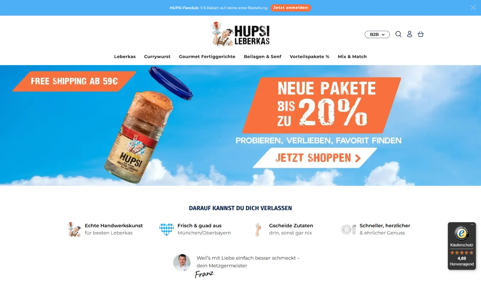 Hupsi Leberkas Shop Case Study
