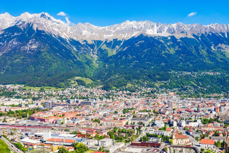 Luftaufnahme von Innsbruck
