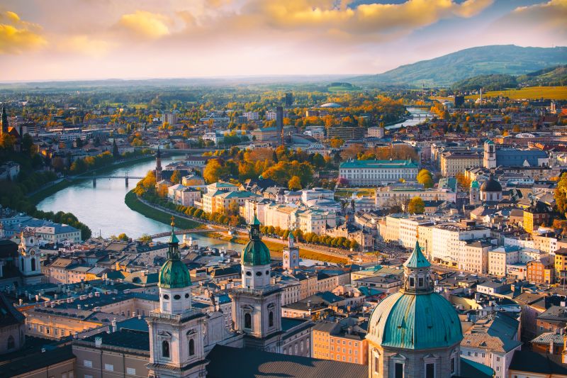 Luftaufnahme von Salzburg